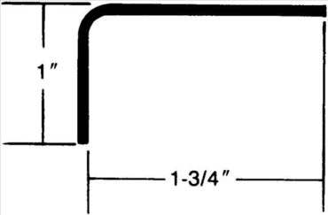 #301 — "L" Shaped - 90 Degree - 1" × 1-3/4" I.D.