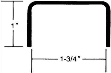 #303 — "U" Shaped - 90 Degree - 1" × 1-3/4" I.D. x 1"