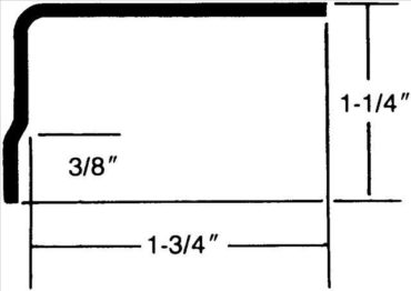 #306 — "L" Shaped with Overlap 90 degree 1-1/4" × 1-3/4" I.D. 