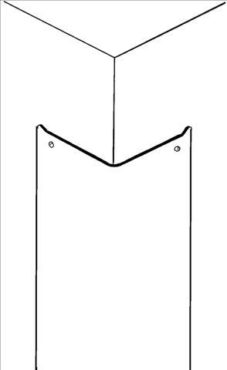 #311S — 2" × 2" x 48" Tall Metal Corner Guards