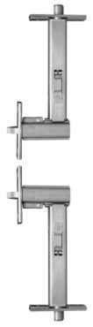 #7962 — Non-Handed Automatic Flush Bolt Set - Wood Door - Two Piece Design
