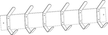 #BM4606 — Utility Hook Strip - 6 Hooks
