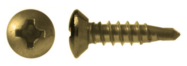 #SF30 — TEK® Self Drilling Sheet Metal Screw x Brass Plated